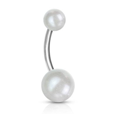 Navlepiercing med perlekugler