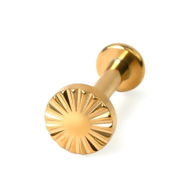 Slående titaniumlabret med diamantskåret top