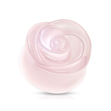 Plug af rosakvarts med rose