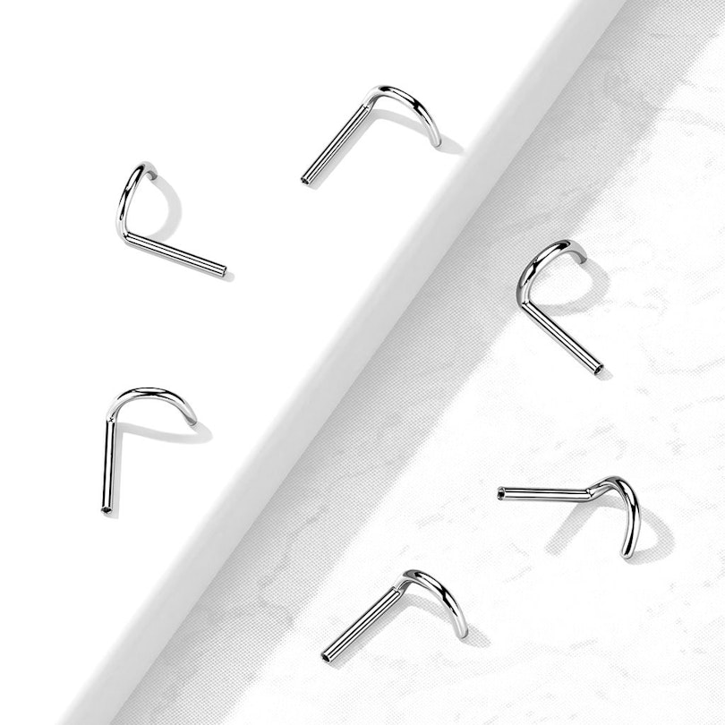 Push-in næseskrue uden gevind i titanium Piercingsmykker - Danmark