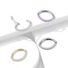 Hængslet oval ring med stenrække Piercinger - Danmark