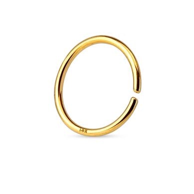 Simpel endeløs ring af 14 karat guld