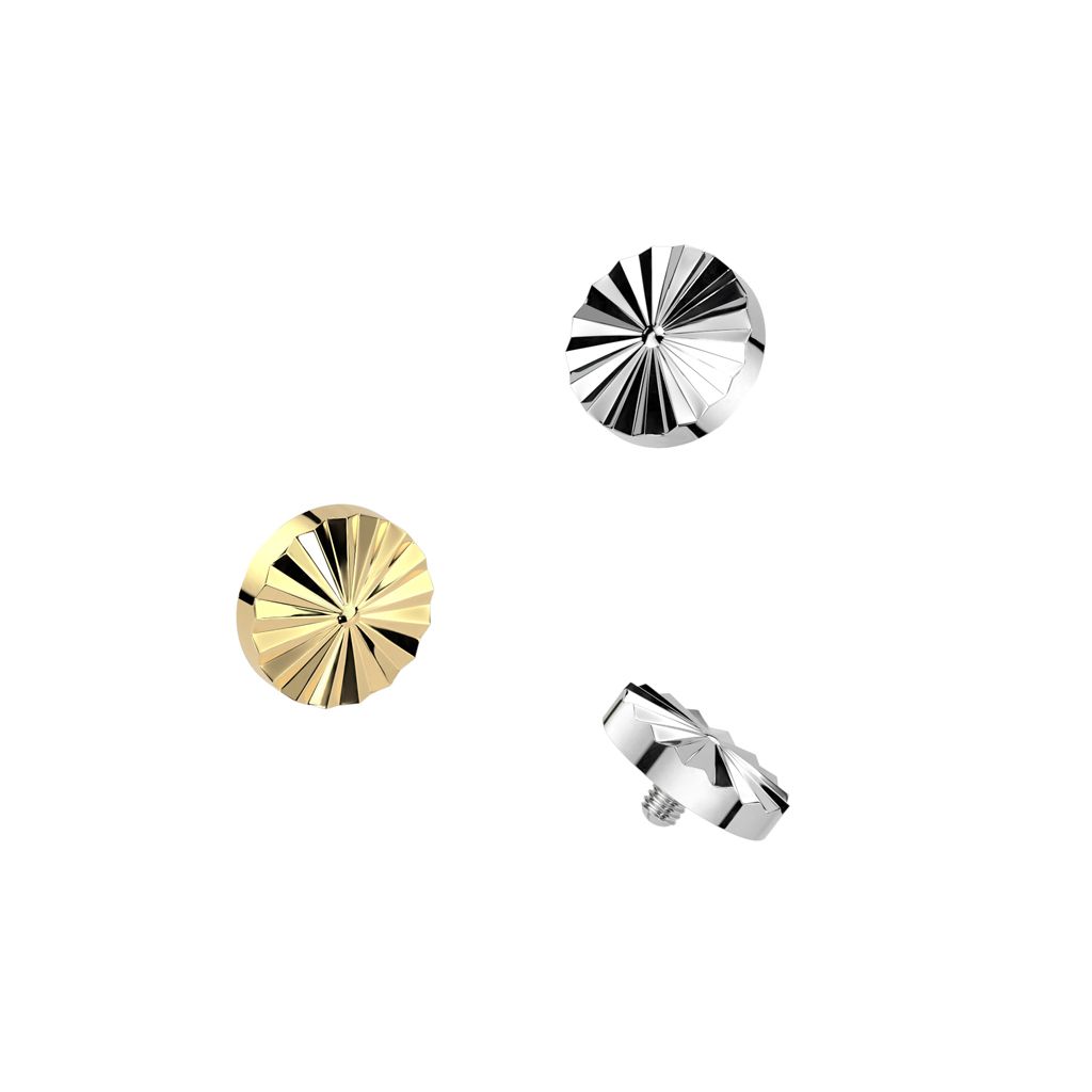 Diamantskåret dermal-top af titanium