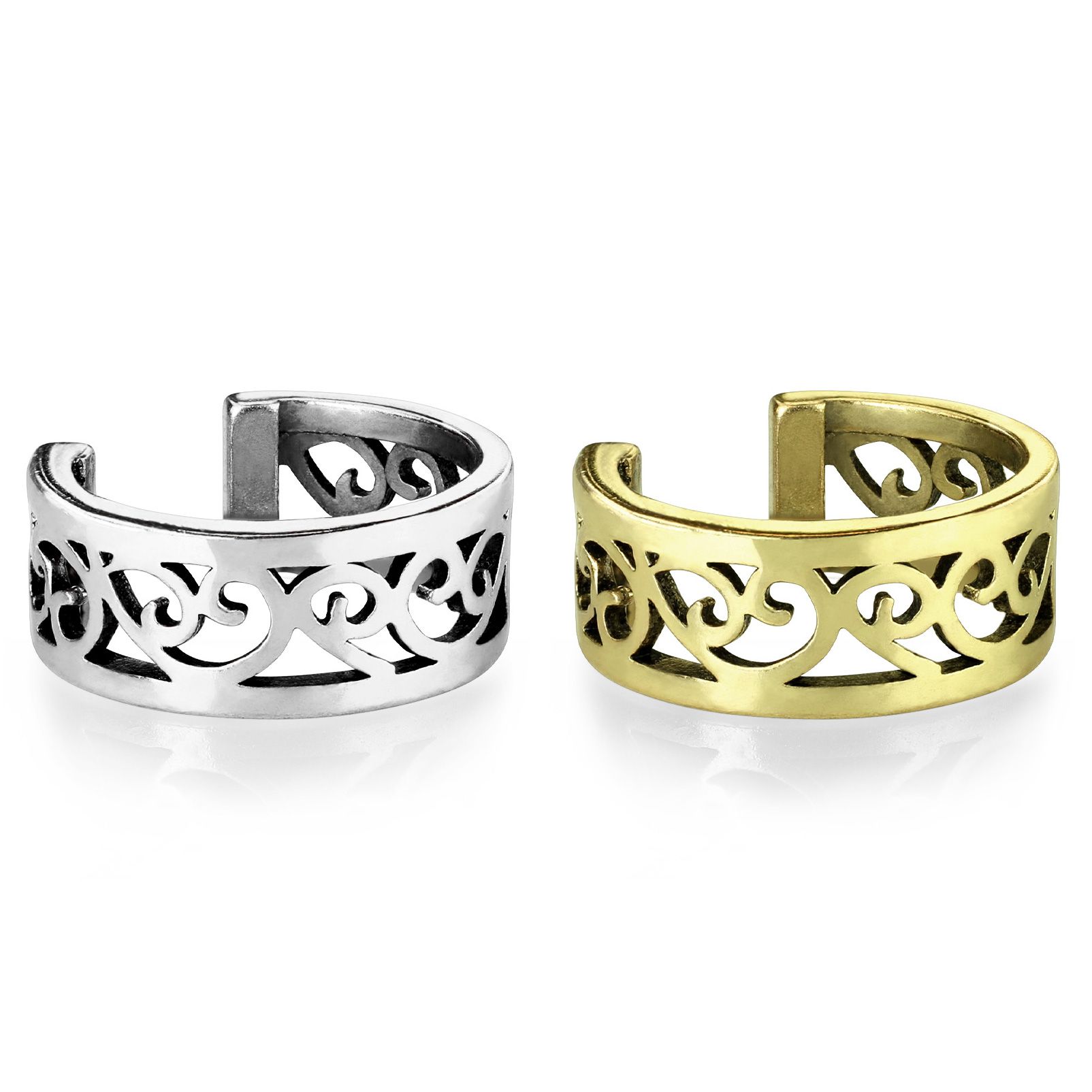 Earcuff med udstanset filigranhjerte
