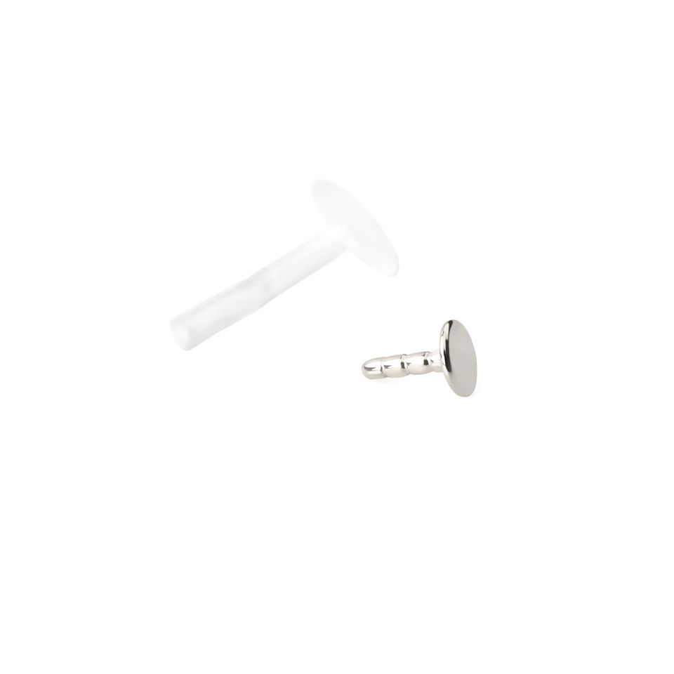 Labret af 14 karat guld med rund top