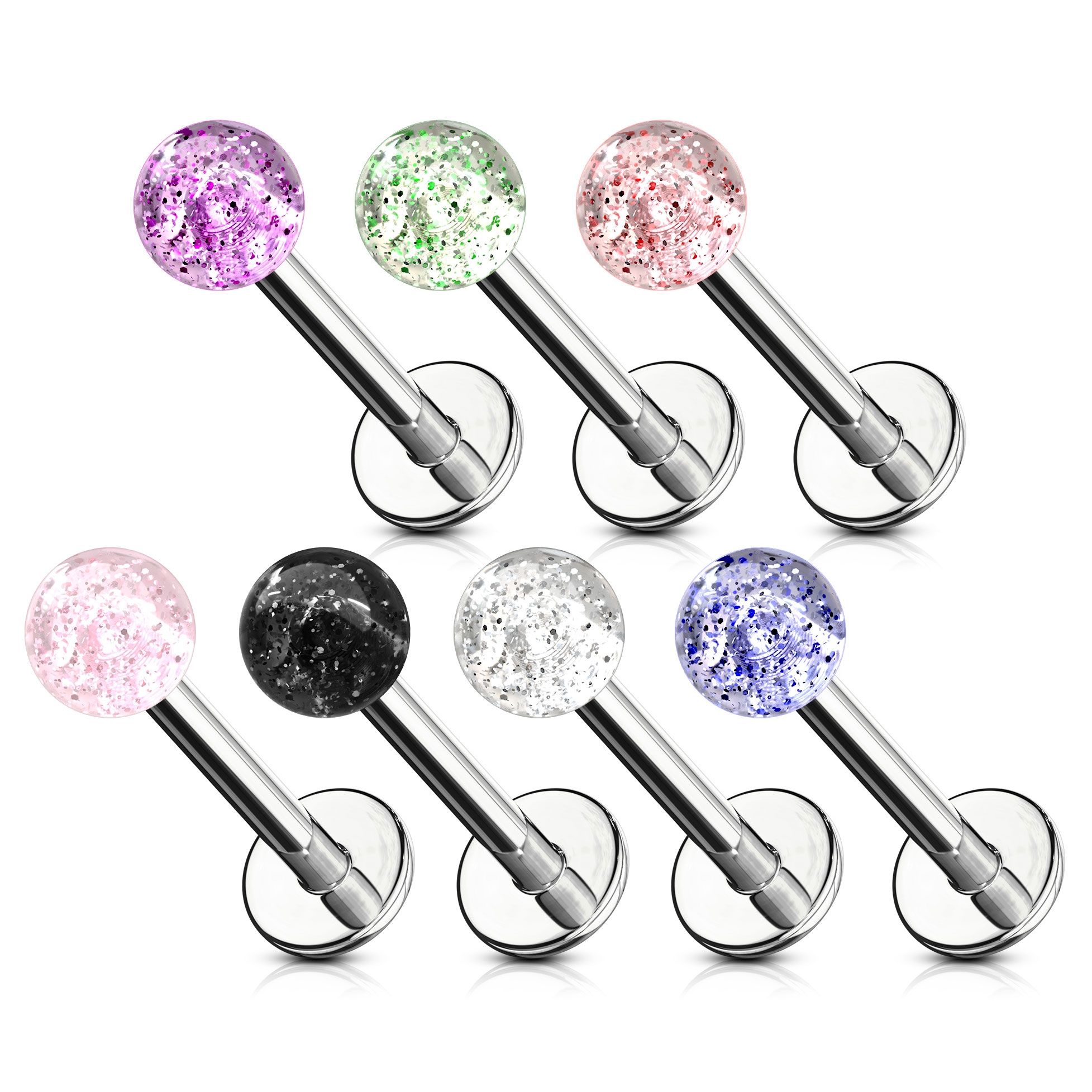 Labret med akryl kugle
