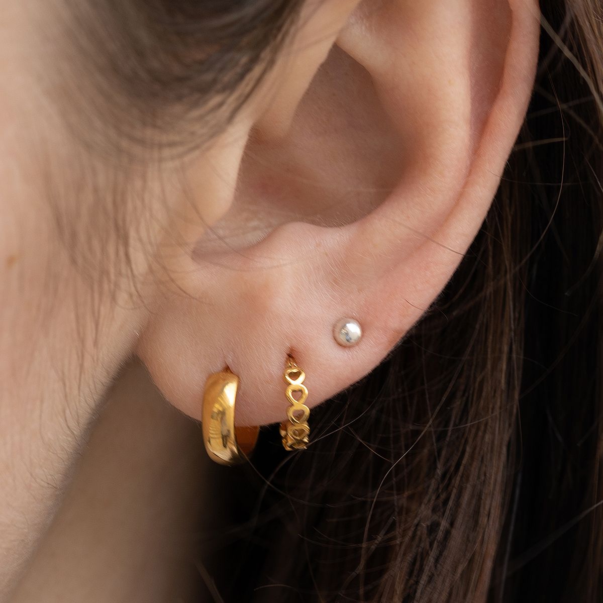 Labret med perlekugle af akryl i mange farver