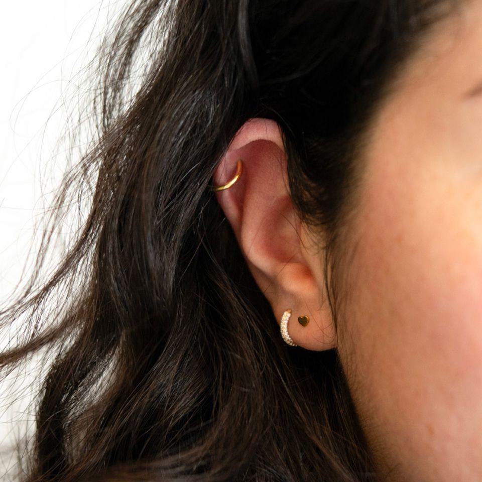 Labret med hjertedesign
