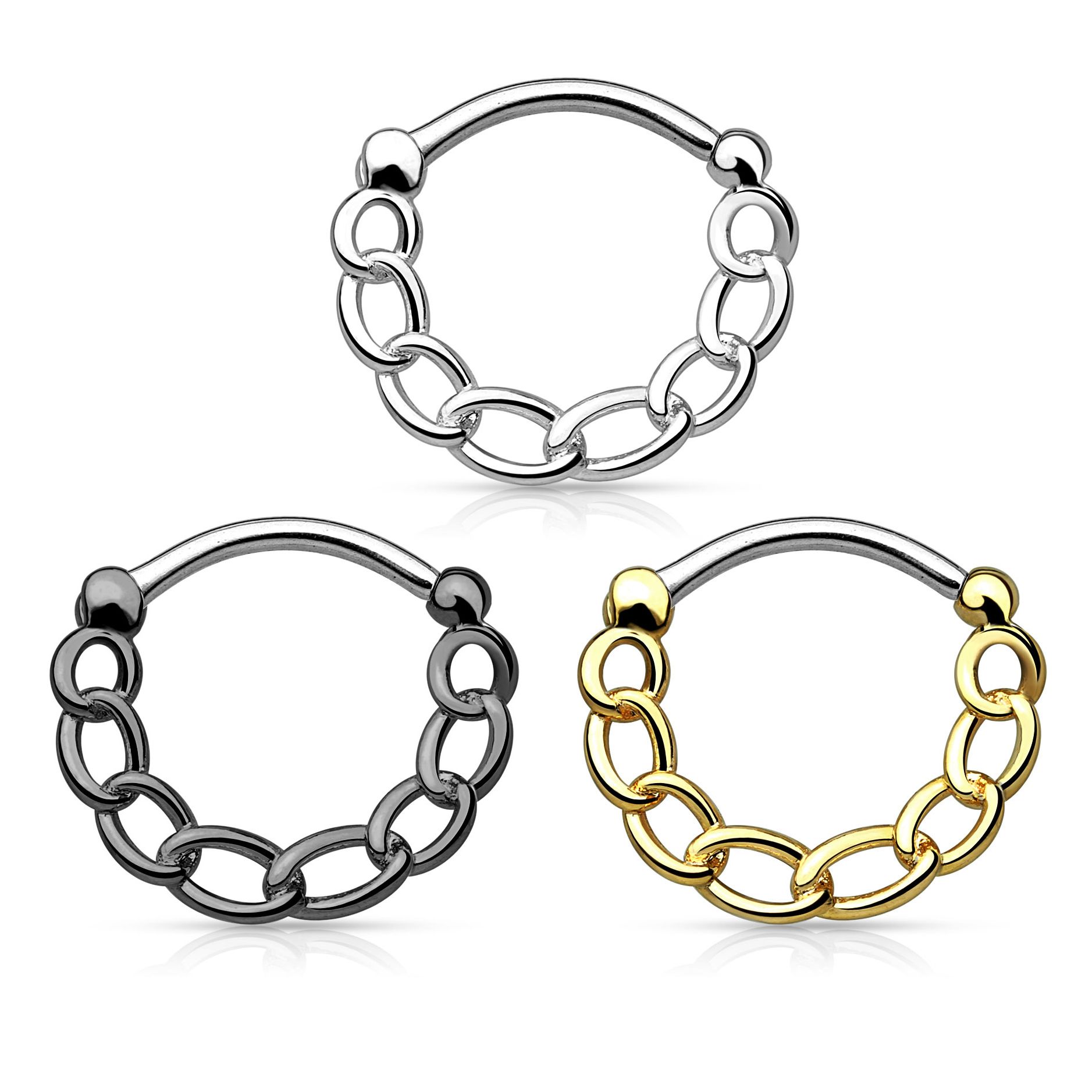 Septumpiercing med kæde
