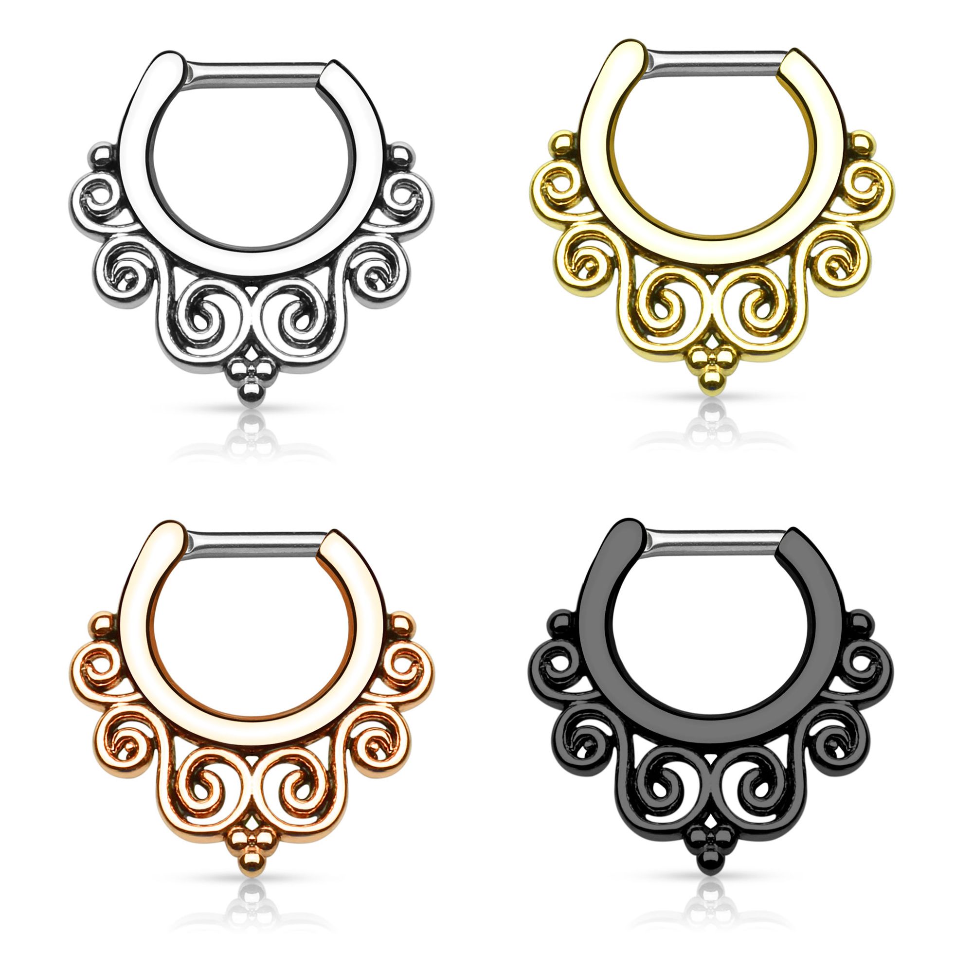 Septumpiercing med snoet design