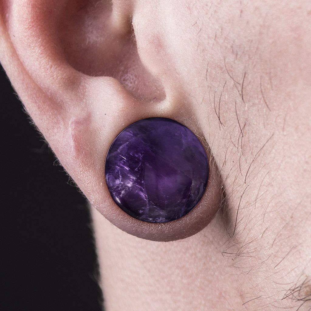 Plug af ametyst med o-ring