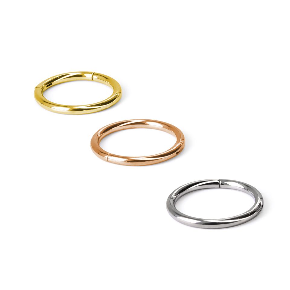 Endeløs ring af titanium med hængsel