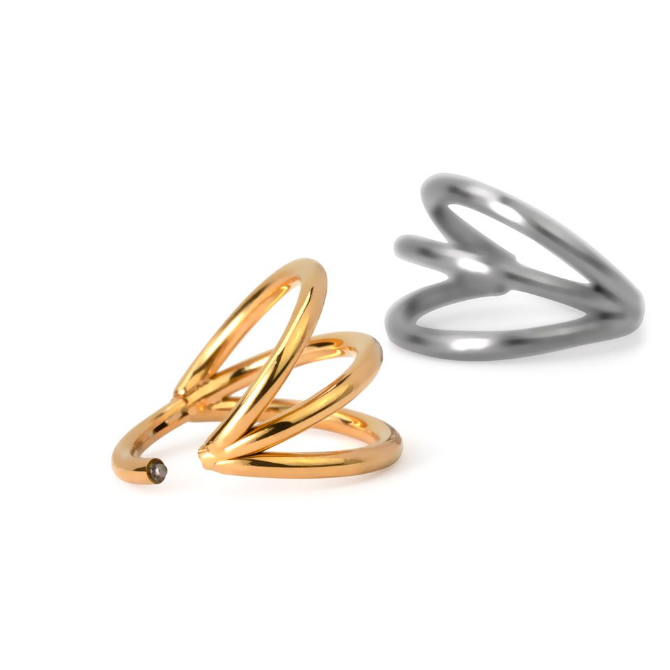 Tredobbelt ring af titanium