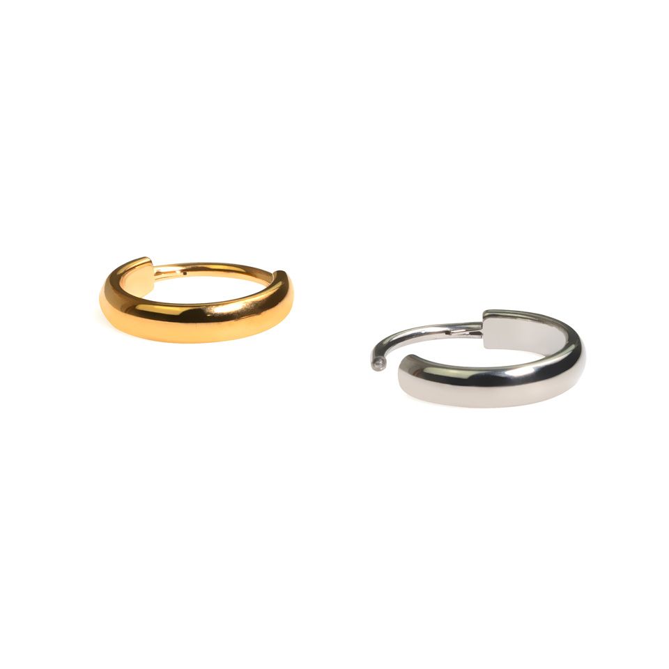 Hængslet huggie-ring af titanium