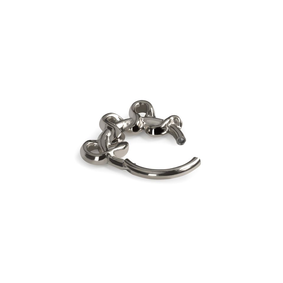 Udadvendt hængslet ring med slange