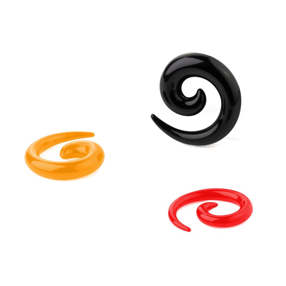 Spiralformet taper i valgfri farve