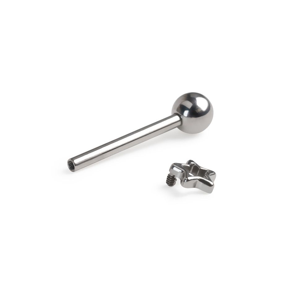 Tungestav af titanium med stjerne