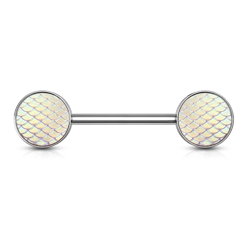 Brystpiercing med nuanceskiftende drageskæl Piercing - Danmark