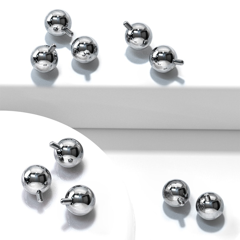 Piercingkugle af titanium til indvendigt gevind Kropssmykker - Danmark