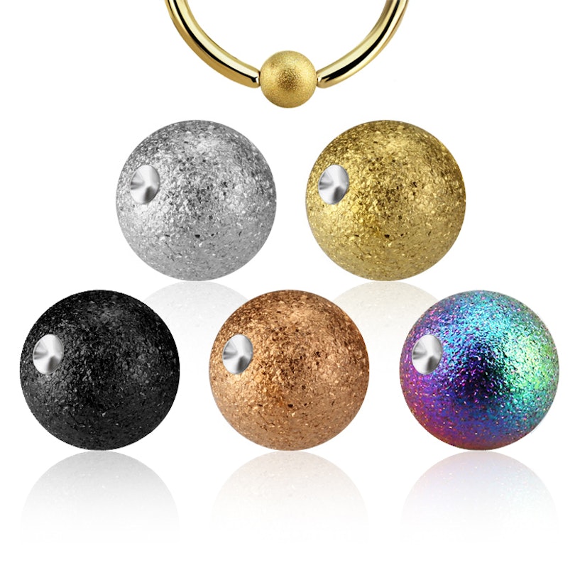 Kugle med diamantlook til ring Piercing - Danmark