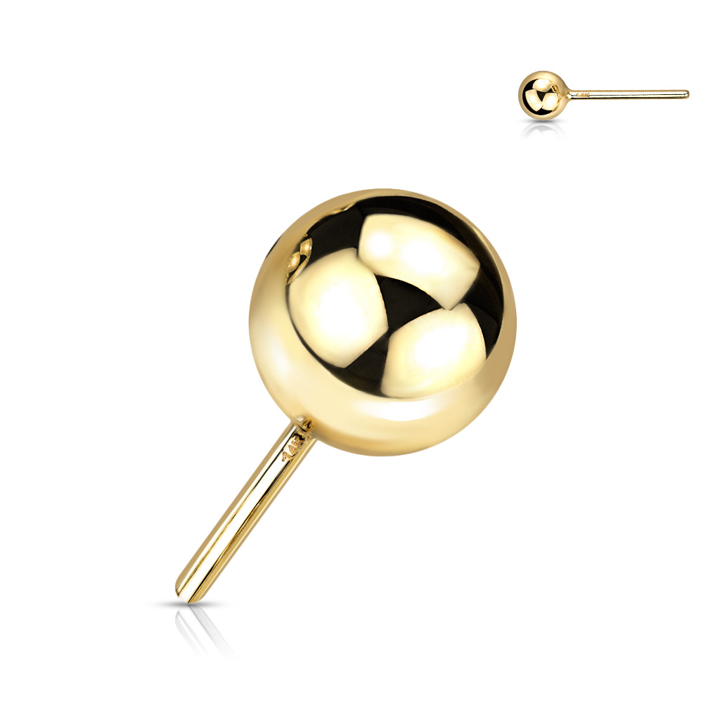 Push-in front af 14 karat guld i forskellige designs Piercing - Danmark