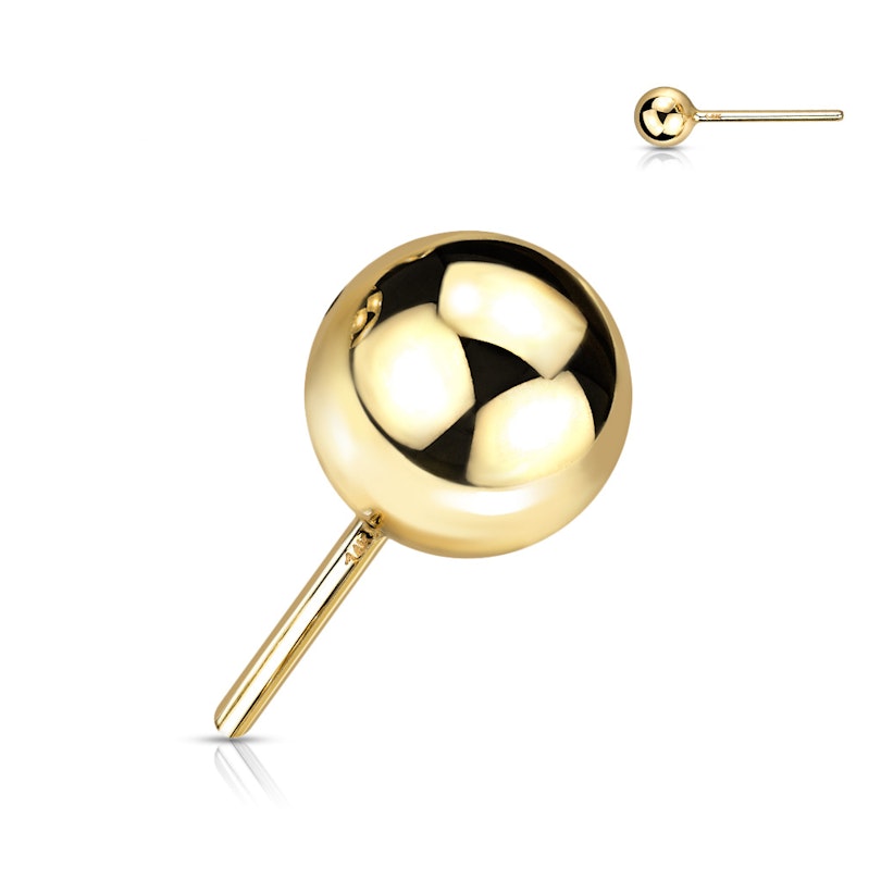 Push-in front af 14 karat guld i forskellige designs Piercing - Danmark