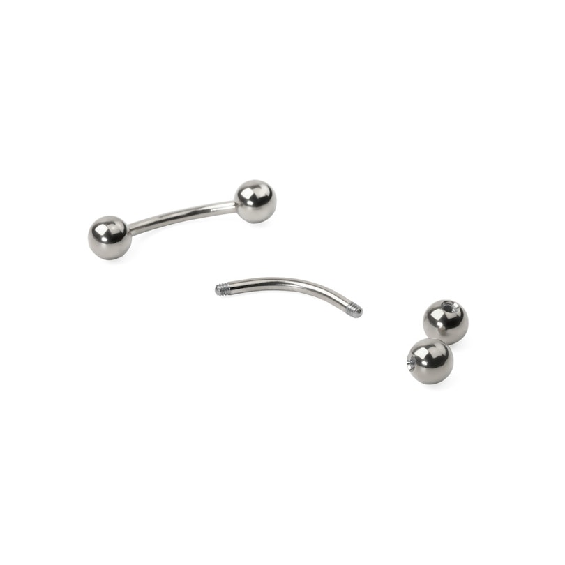 Buet stav af titanium Kropssmykker - Danmark