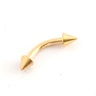 Guldbelagt buet stav med spikes Piercing - Danmark