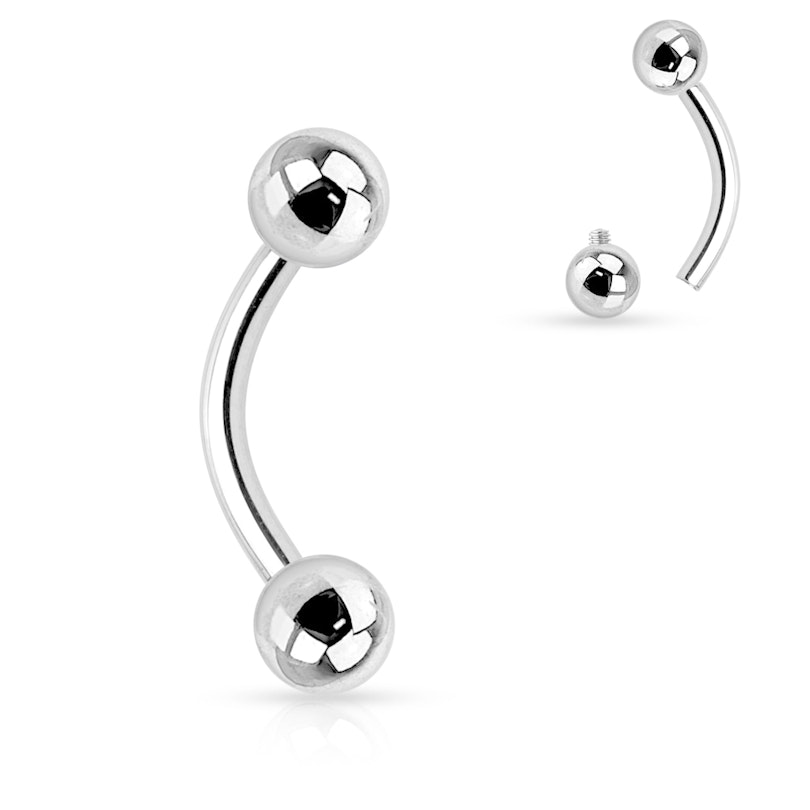 Buet stav med indvendigt gevind Piercinger - Danmark