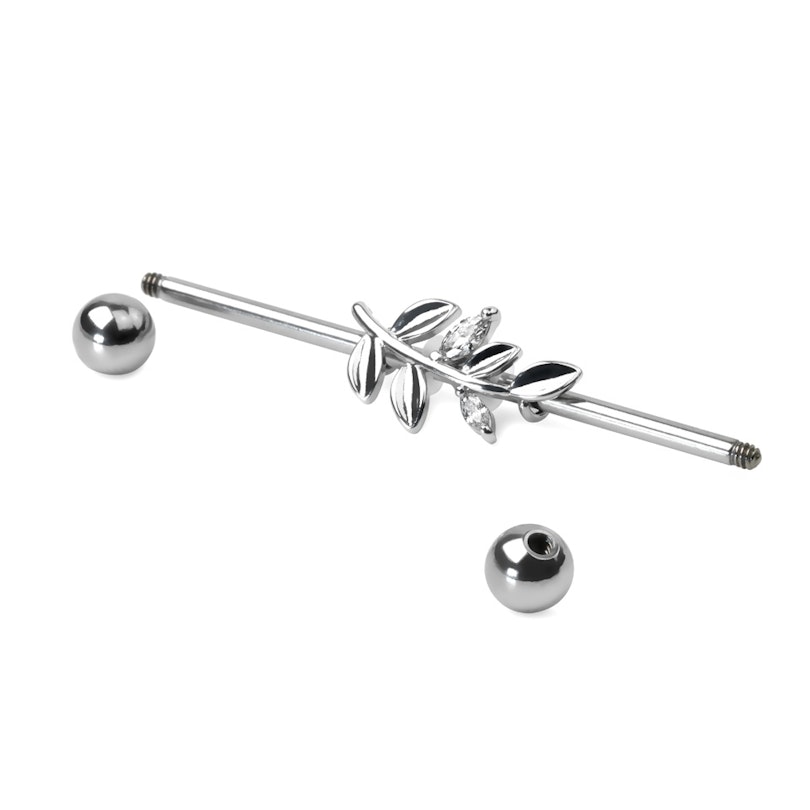 Industrial piercing med blade på stilk Kropssmykker - Danmark