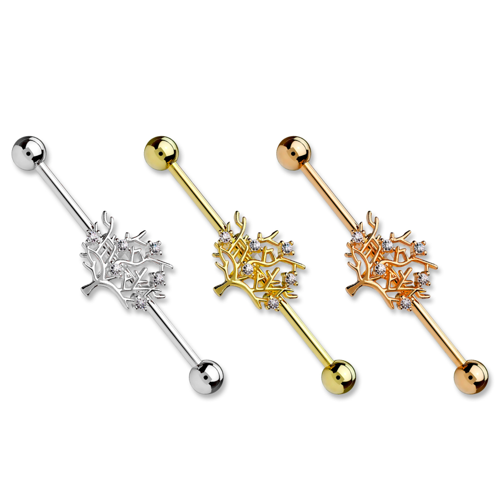 Industrial stav med træ Piercinger - Danmark