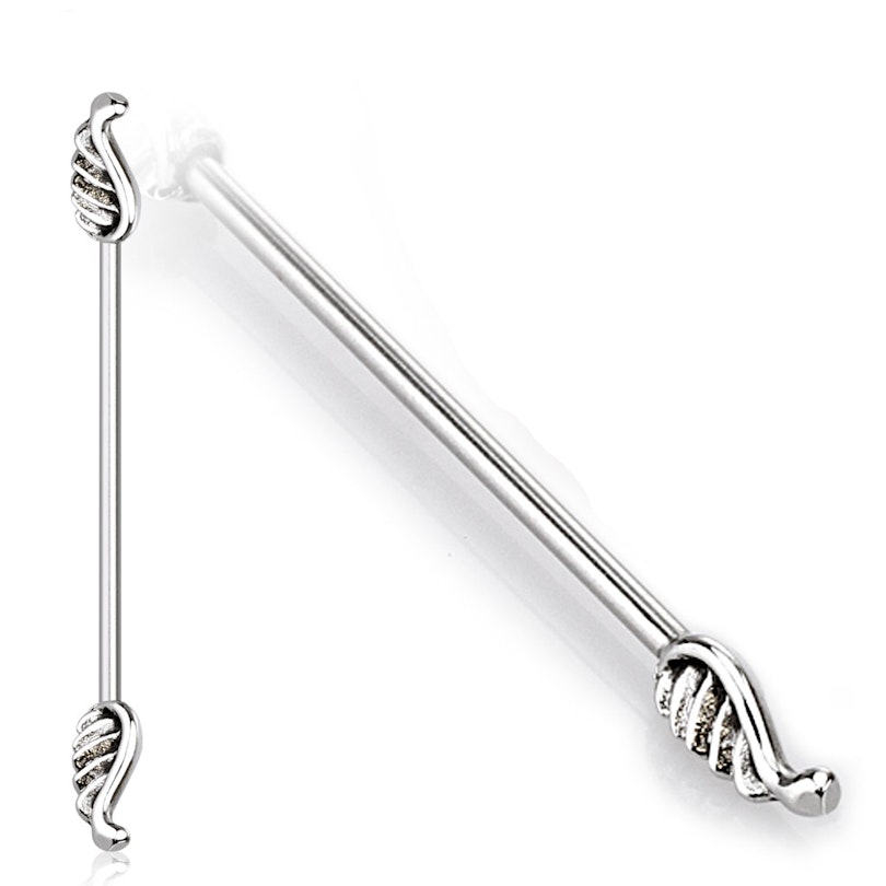 Industrial stav med englevinger Piercinger - Danmark