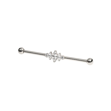 Industrial-stav af titanium med marquise-sten