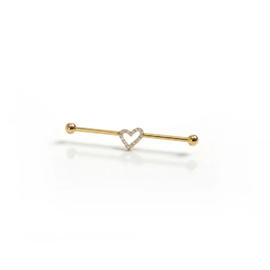 Industrial-stav af titanium med hjerte i midten