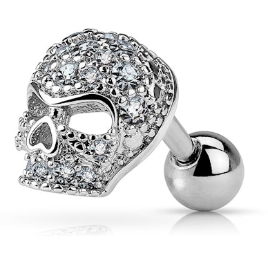 Ørepiercing med skull