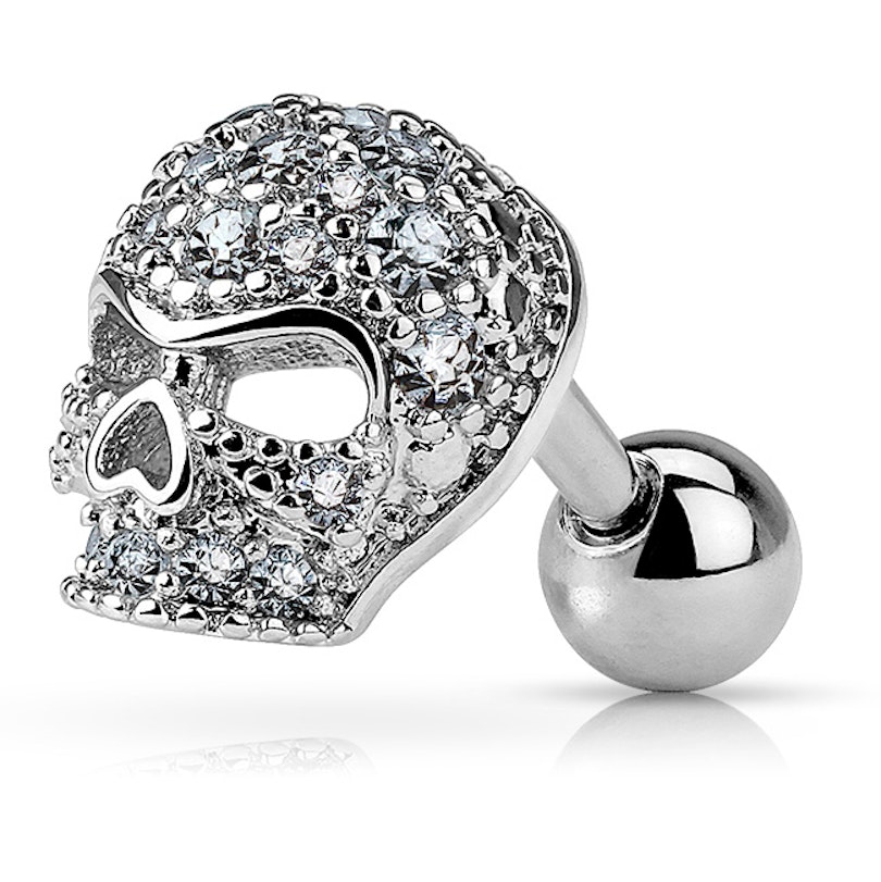 Ørepiercing med skull Piercingsmykker - Danmark