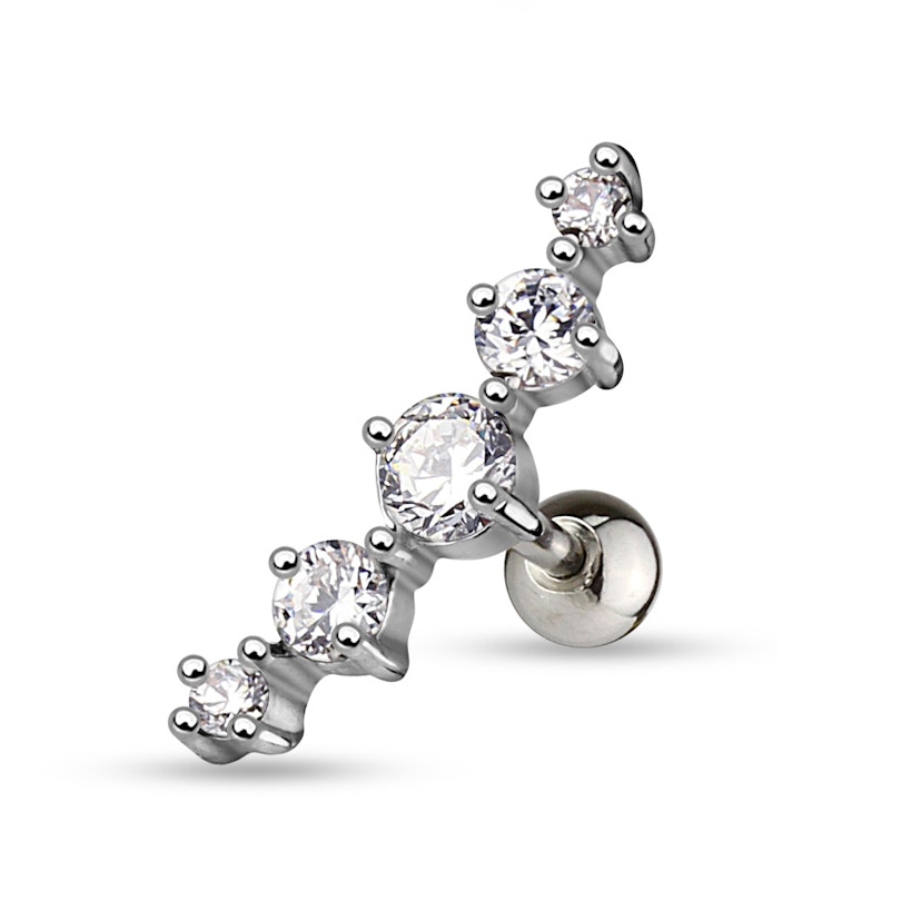 Helixpiercing med sten Kropspiercing - Danmark