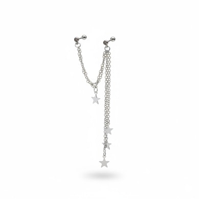 Tragus- og helixsmykke med stjerner