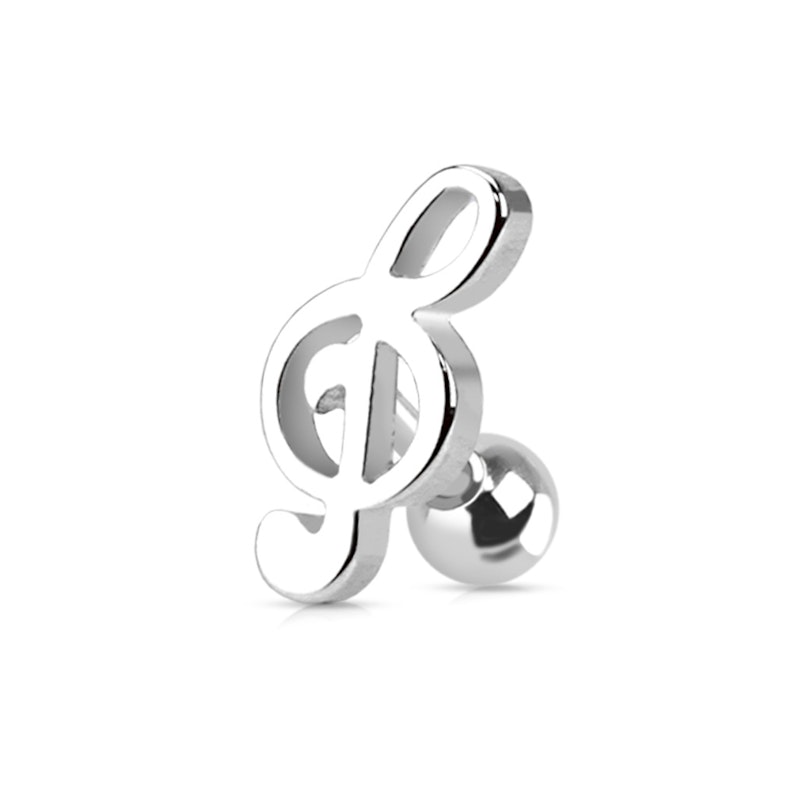 Tragussmykke med g-nøgle Piercingsmykker - Danmark