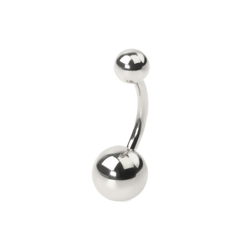 Titanium navlepiercing med indvendigt gevind Kropspiercing - Danmark