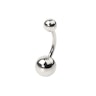 Titanium navlepiercing med indvendigt gevind Kropspiercing - Danmark