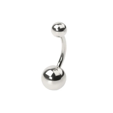 Titanium navlepiercing med indvendigt gevind