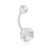 Navlepiercing af akryl med glimmerkugler Piercing - Danmark