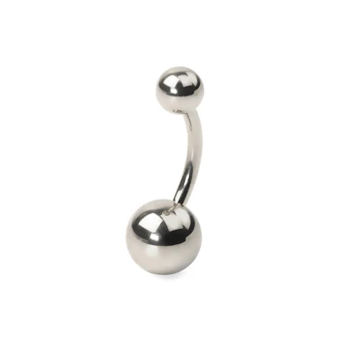 Navlepiercing af titanium i forskellige farver