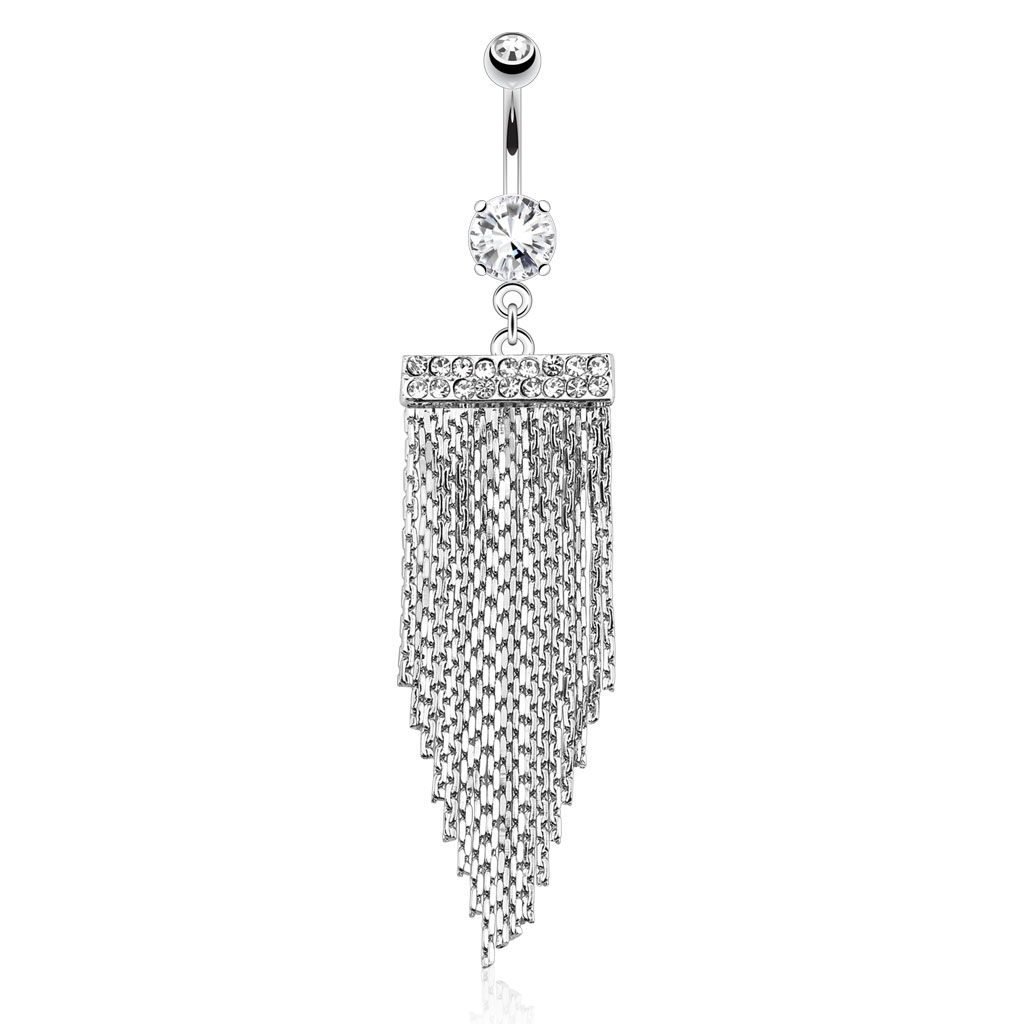 Navlepiercing med mange kæder Kropssmykker - Danmark