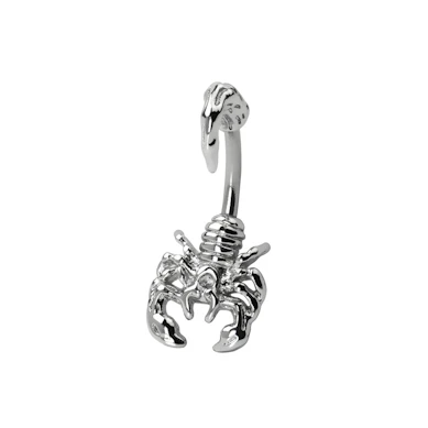 Navlepiercing med skorpion