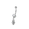 Navlering af titanium med vedhæng af bezel-satte sten Piercing - Danmark