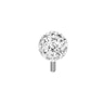 Kugle til dermal anchor med mange sten Kropspiercing - Danmark