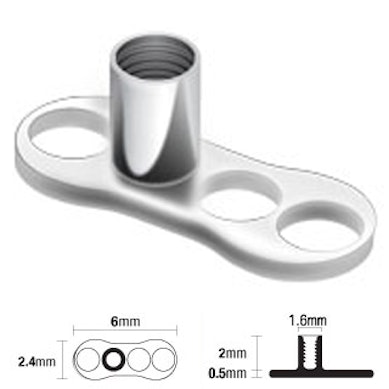Dermal anchor base af titanium