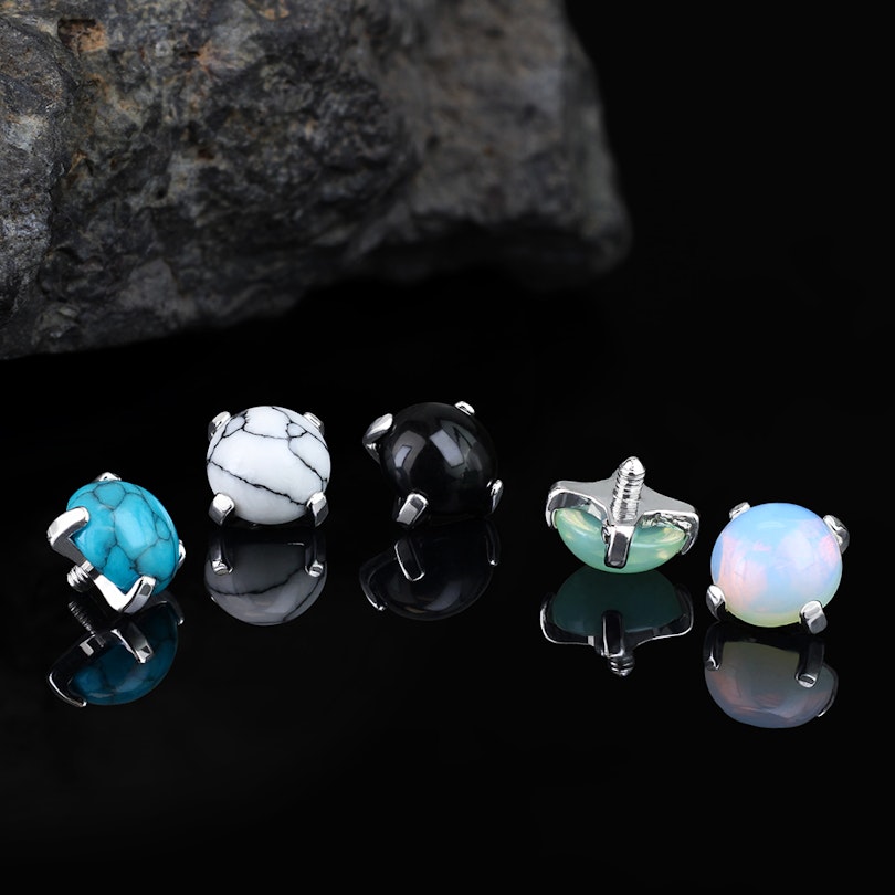 Dermal anchor med forskellige stentyper Piercing - Danmark